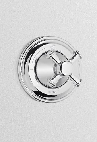Volume Control Trim with Cross Handle in Polished Nickel
