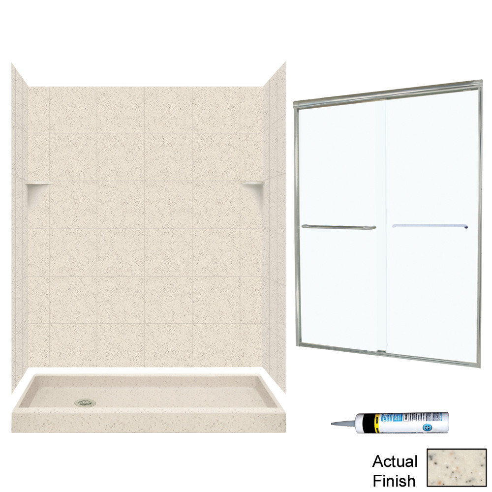 Swan SQP326L050-M58570NC 72.5-in x 60-in x 32-in 5-Piece Alcove Shower Kit in Tahiti Desert
