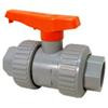 Ball Valve 2" CPVC Schedule 80 Model D Universal Ends True Union FKM O-Ring, Teflon Seat