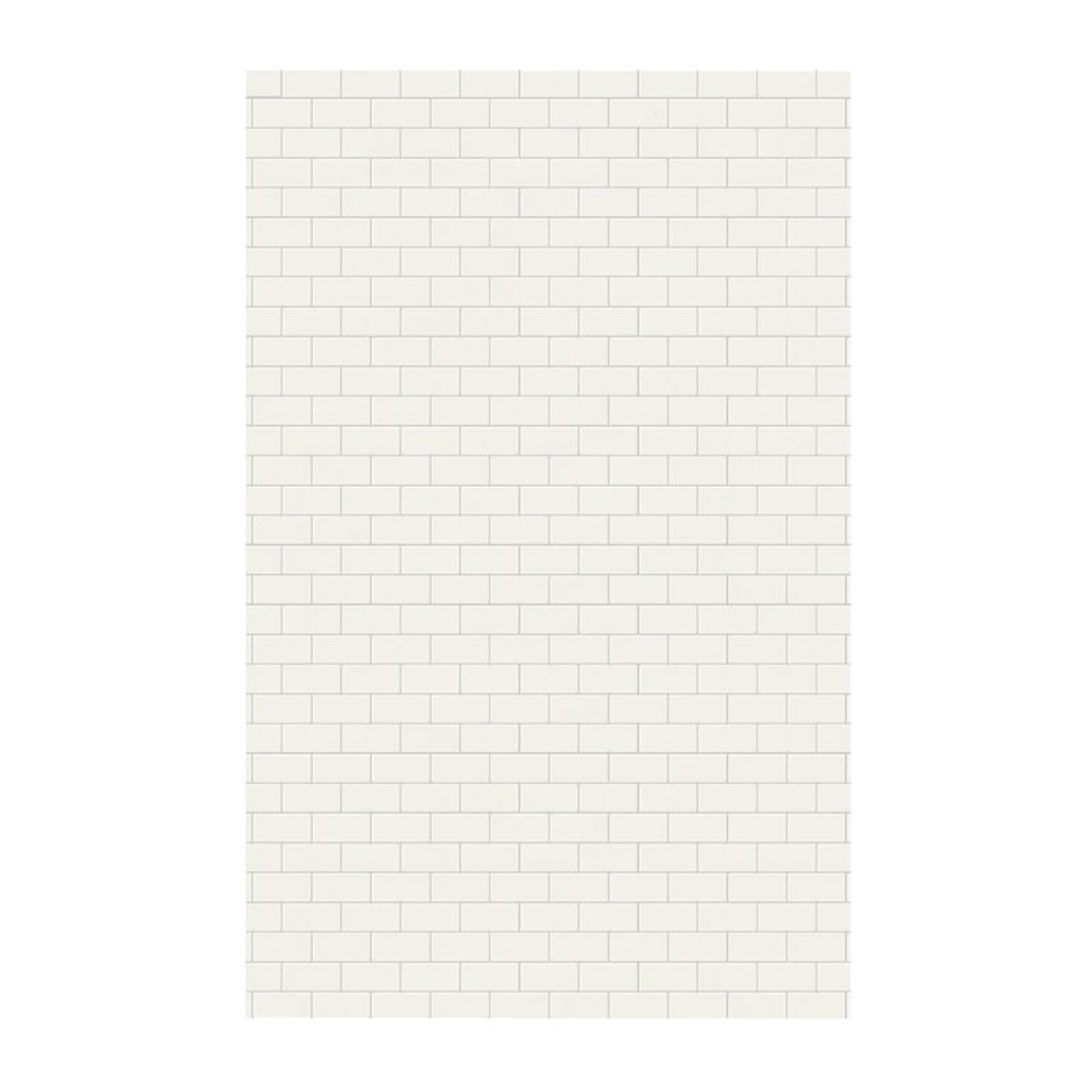 62-in W x 96-in H Solid Surface Shower Wall Panel in Bisque