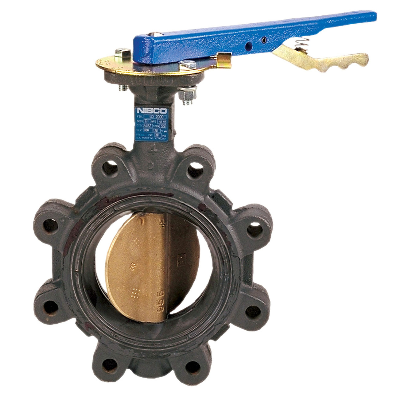 LD20005 8 LUG BFV GEAR OP DUCT IRON, Butterfly Valve - Ductile Iron, Lug Type, 200 PSI, LD-2000