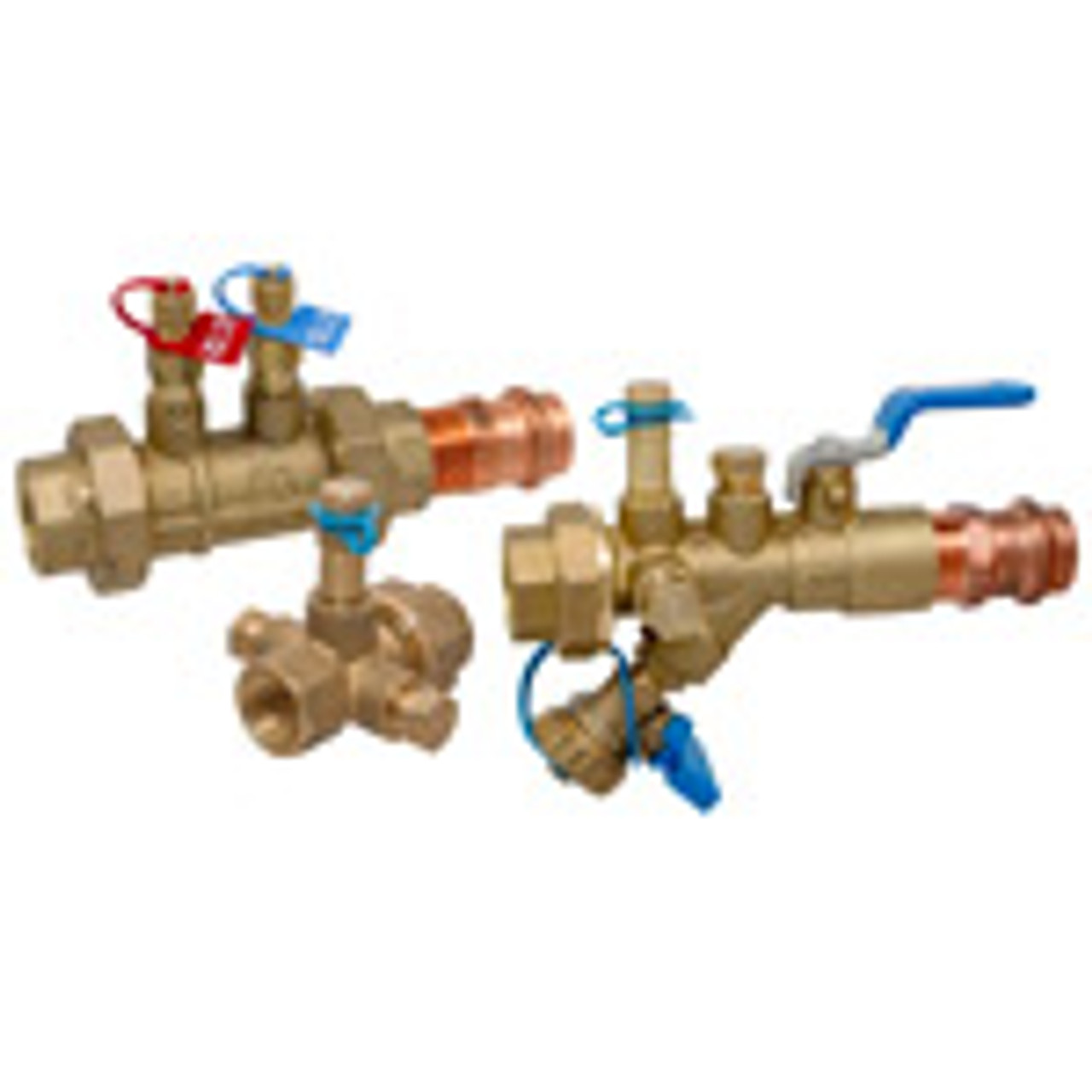 NCC4P 2 COIL CONNECT KIT PRESS, FLO-BOSS Coil-Connect Kit - Thread x Press End, Automatic Balancing, Strainer Valve, NCC4P
