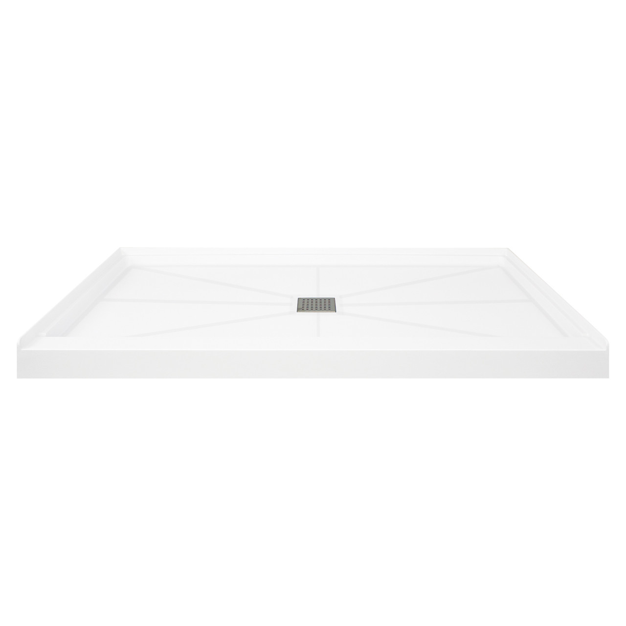 Transolid FL6034C-31 Linear Shower Base with Center Drain, White