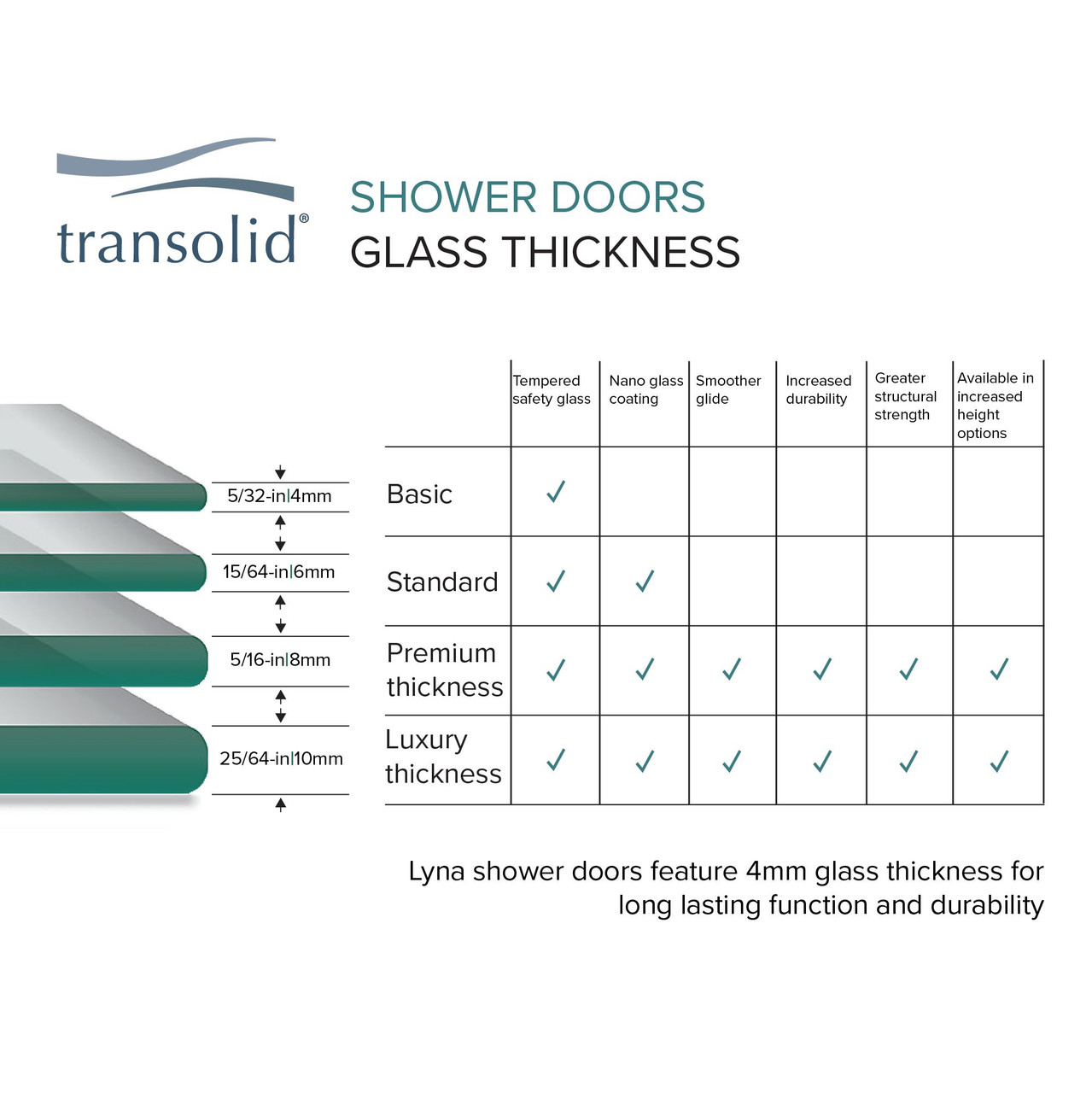 Transolid LSD297006C-PC Lyna 29-in x 70-in Pivot Shower Door, Polished Chrome 