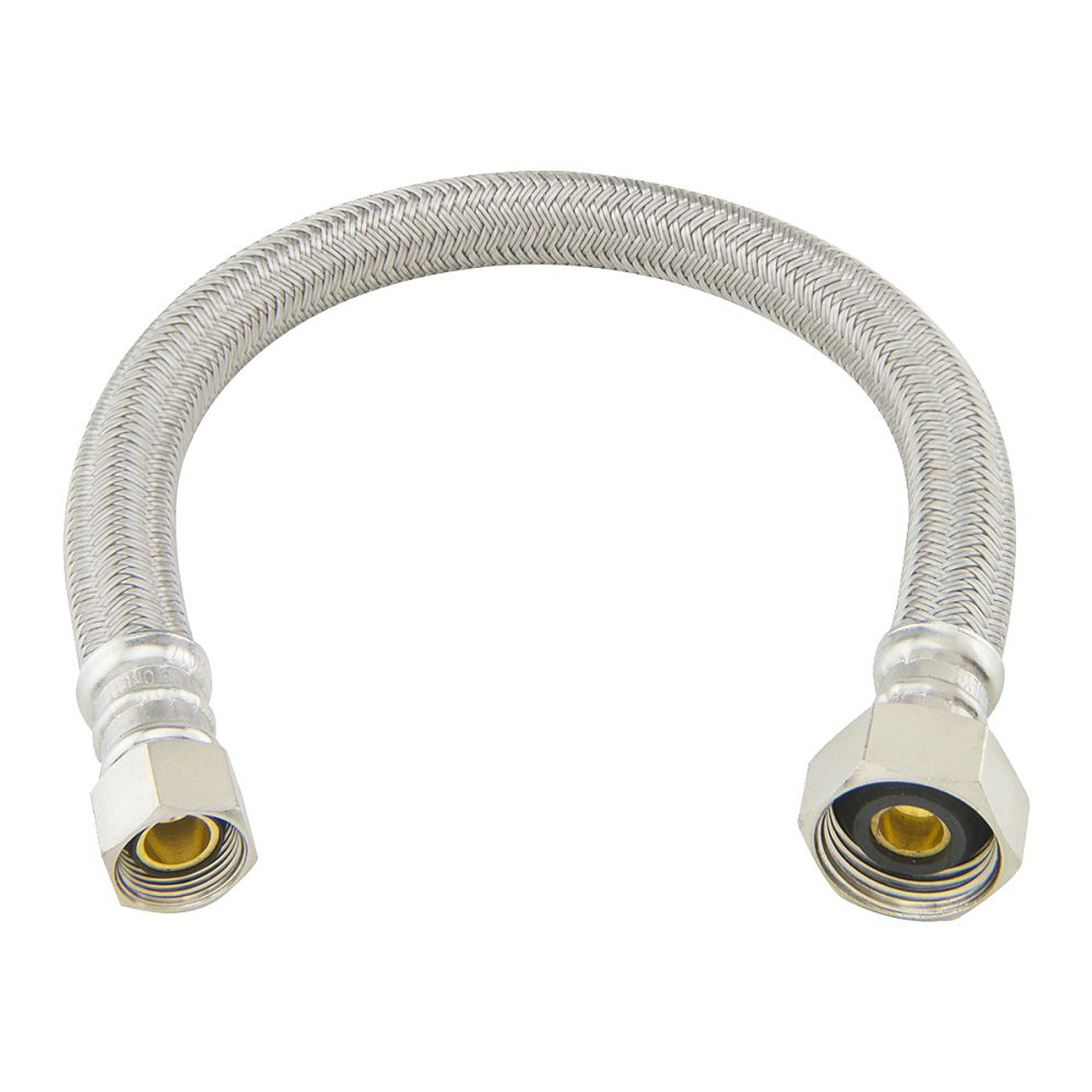 B1-12A F 3/8 in. Comp x 1/2 in. FIP Braided Polymer Connector B1-12A F 3/8 in. Comp x 1/2 in. FIP Braided Polymer Connector