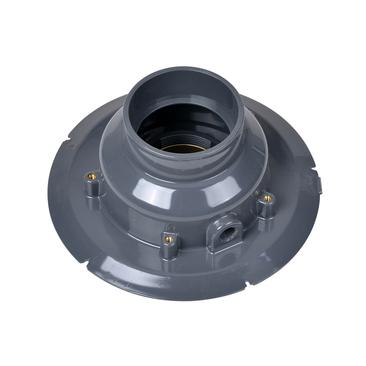 2" PVC Adj. Commercial Drain w/ 4" Cast CHR Square Grate & Square Top