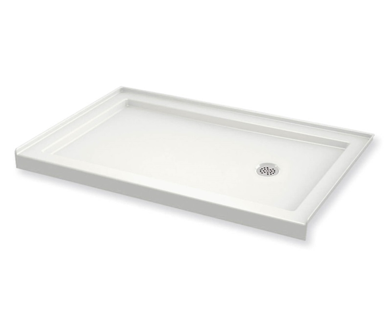 410004-L-501-001 60in x 30in Rectangular Alcove Acrylic Shower Base with Left Hand Drain, in White 410004-L-501-001 60in x 30in Rectangular Alcove Acrylic Shower Base with Left Hand Drain, in White
