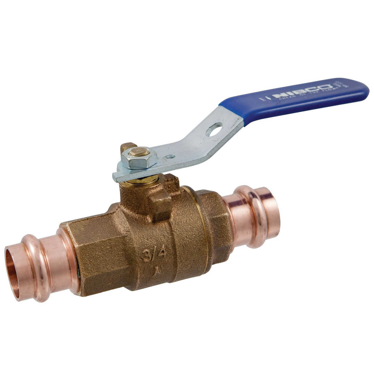 Nibco NF84C0B-B12 PC58570 11/4 PRS BALL VALVE PXP LVR HDL, Ball Valve - Bronze, 250 PSI, PC585-70