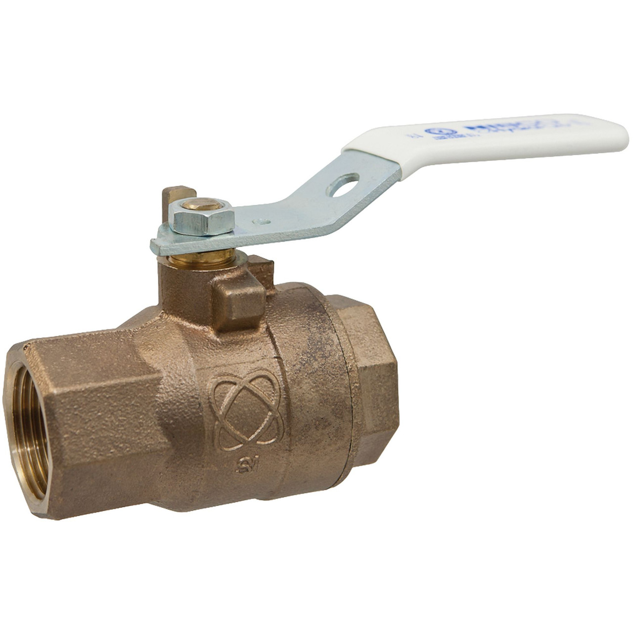 Nibco NL951KD-B6 T-585-80-LF-LL 2 THRD FP BV LOCK HDL, Two-Piece Bronze Ball Valve - Lead-free