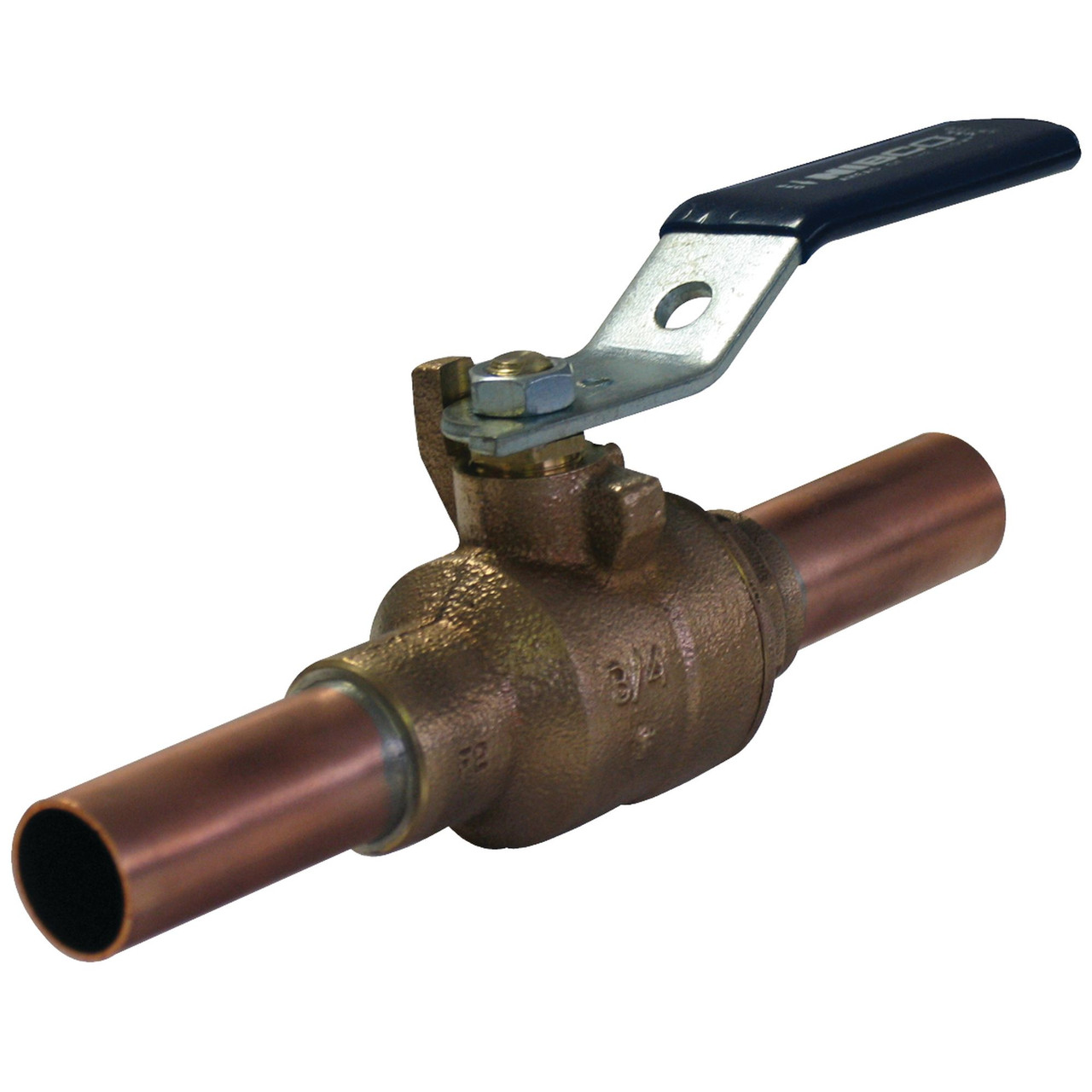 NR8410C-B3 PS58570 1 1/2 BV W/2" COPPER STUB ENDS, Ball Valve - Bronze, 200 PSI, Copper Stubout, PS585-70