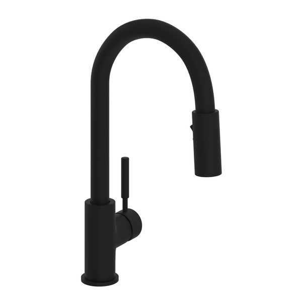 R7519MB Lux Side Handle Bar and Food Prep Stainless Steel Pulldown Faucet with Lever Handle, Matte Black