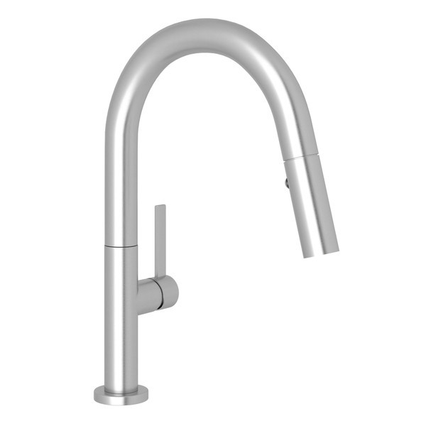Rohl R7581SLMSS-2 Lux Modern Pulldown Bar and Food Prep Faucet with Metal Lever Handle, Stainless Steel