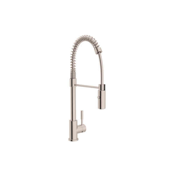 R7521SB Lux Side Handle Brushed Stainless Steel Pro Pulldown Kitchen Faucet with Lever Handle, Brushed Stainless Steel