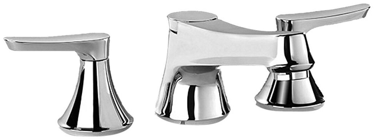 Deck Mount Tub Filler Trim with Lever Handles in Polished Chrome