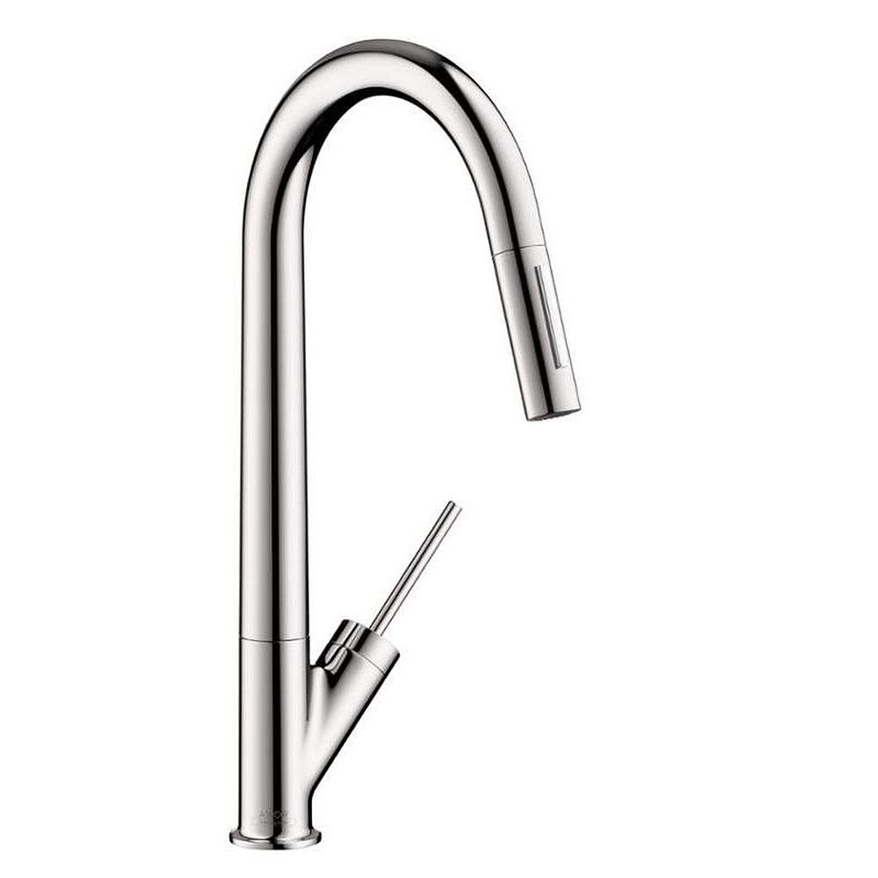 Axor 10821001 Pull-Down Kitchen Faucet with High-Arc Spout, Magnetic Docking and Toggle Spray Diverter in Chrome