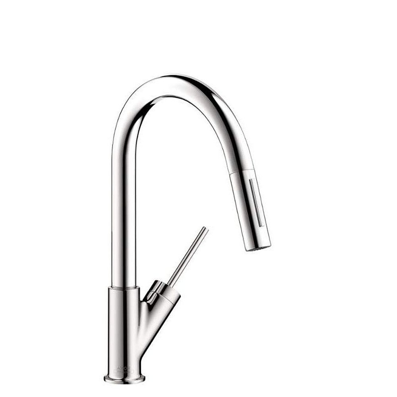 Axor 10824001 Pull-Down Kitchen Faucet with High-Arc Spout, Magnetic Docking and Toggle Spray Diverter in Chrome