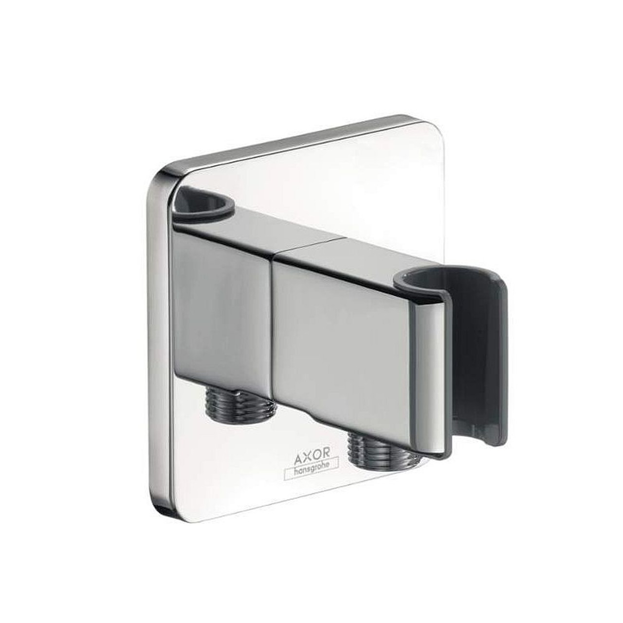 Hand Shower Holder with Integrated Hose Connection in Chrome Hand Shower Holder with Integrated Hose Connection in Chrome