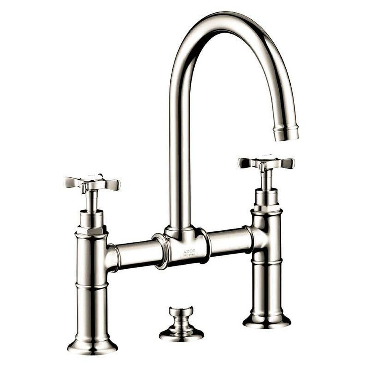 Axor 16510831 Bathroom Faucet Widespread Faucet with Cross Handles in Polished Nickel