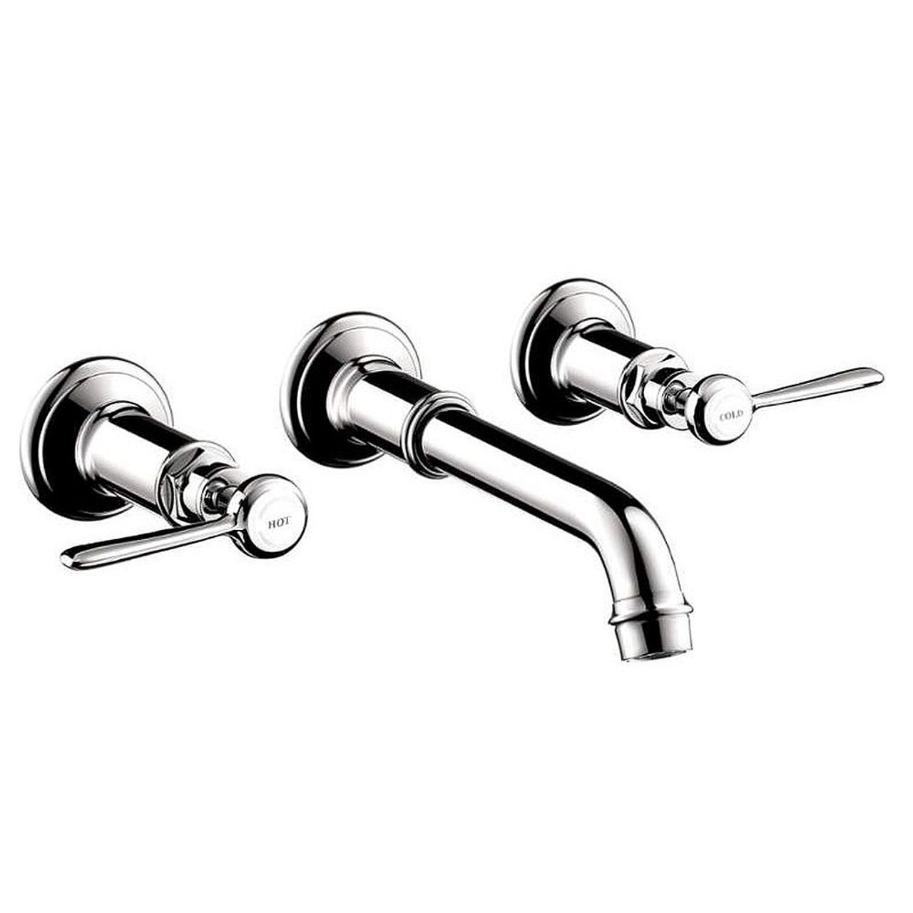 Axor 16534001 Bathroom Faucet Wall Mount Faucet with Lever Handles - Less Valve in Chrome