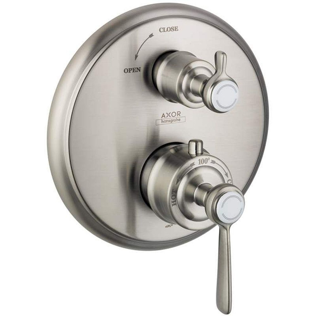 Axor 16801001 Thermostatic Valve Trim with Integrated Volume Control - Less Valve in Chrome Axor 16801001 Thermostatic Valve Trim with Integrated Volume Control - Less Valve in Chrome