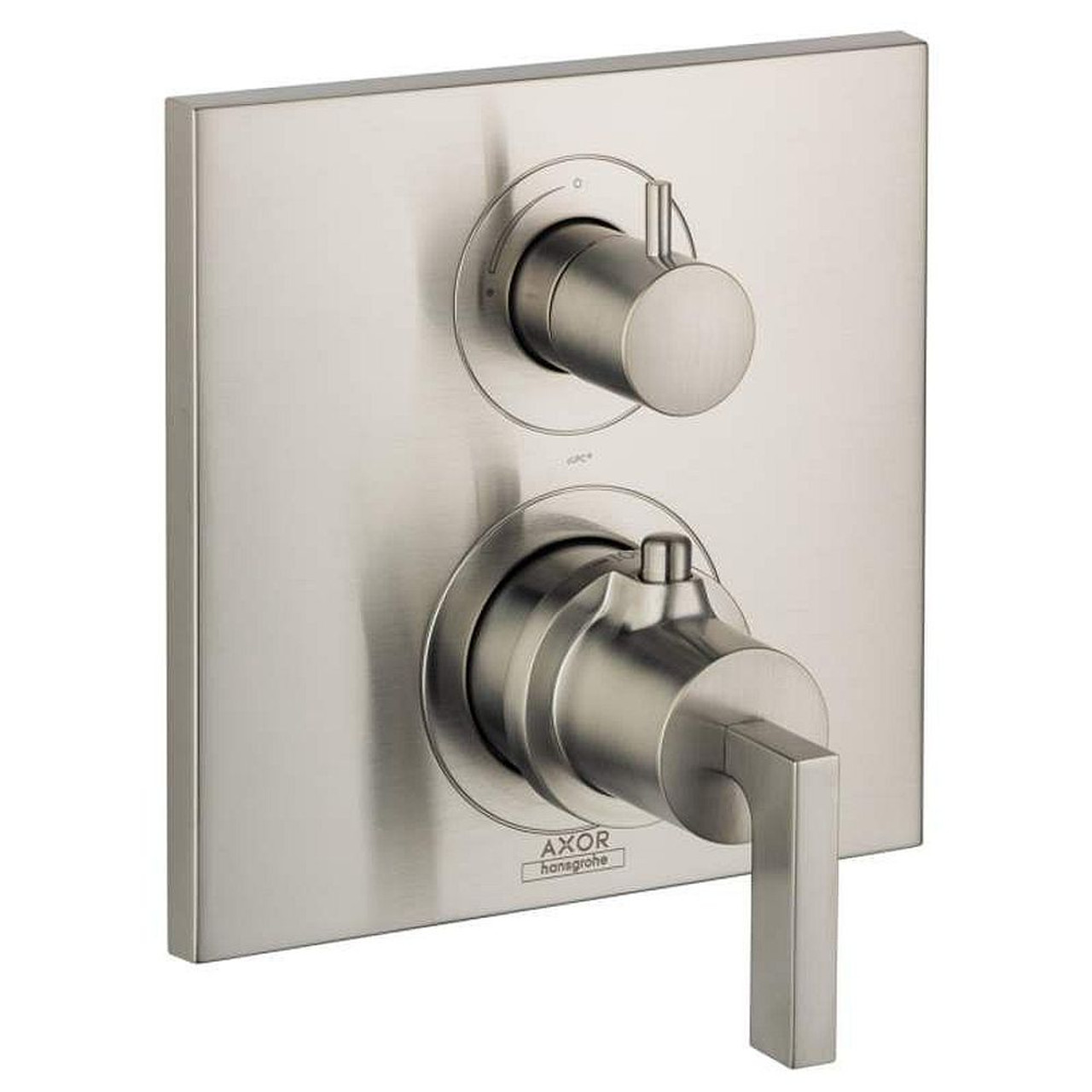 Axor 39700821 Thermostatic Valve Trim with Integrated Volume Control - Less Valve in Brushed Nickel Axor 39700821 Thermostatic Valve Trim with Integrated Volume Control - Less Valve in Brushed Nickel