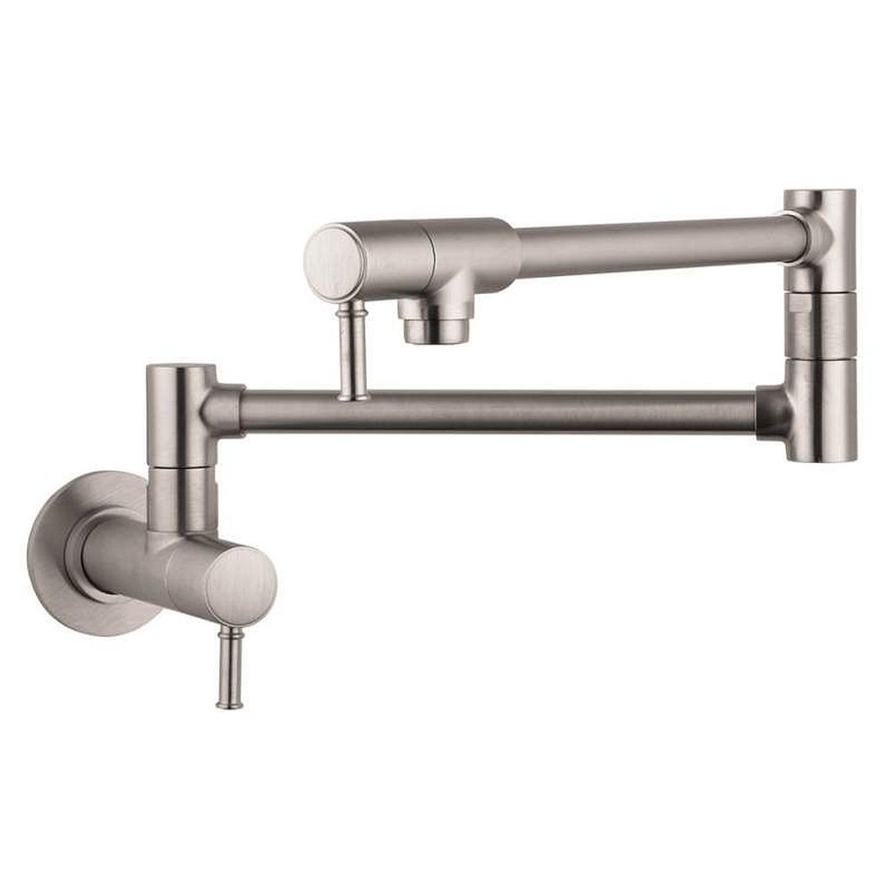 Hansgrohe 04218800 Talis C Wall Mounted Double-Jointed Pot Filler in Steel Optic Hansgrohe 04218800 Talis C Wall Mounted Double-Jointed Pot Filler in Steel Optic