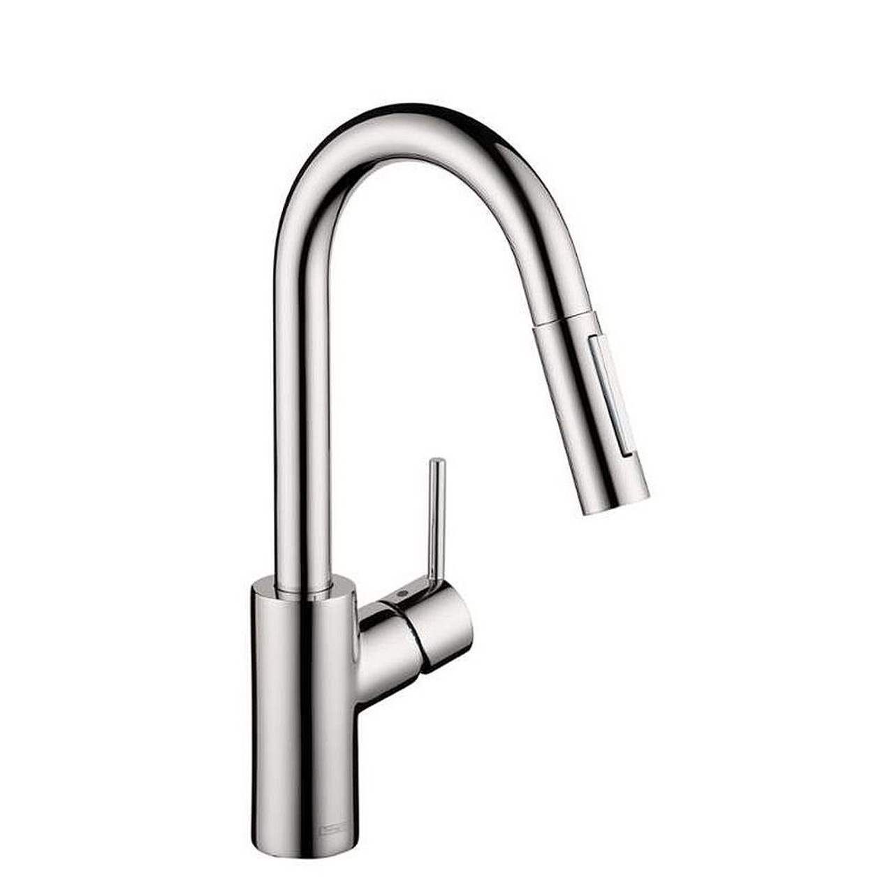Hansgrohe Focus 04506001 Pull-Down Kitchen Faucet with High-Arc Spout, Magnetic Docking and Toggle Spray Diverter in Chrome