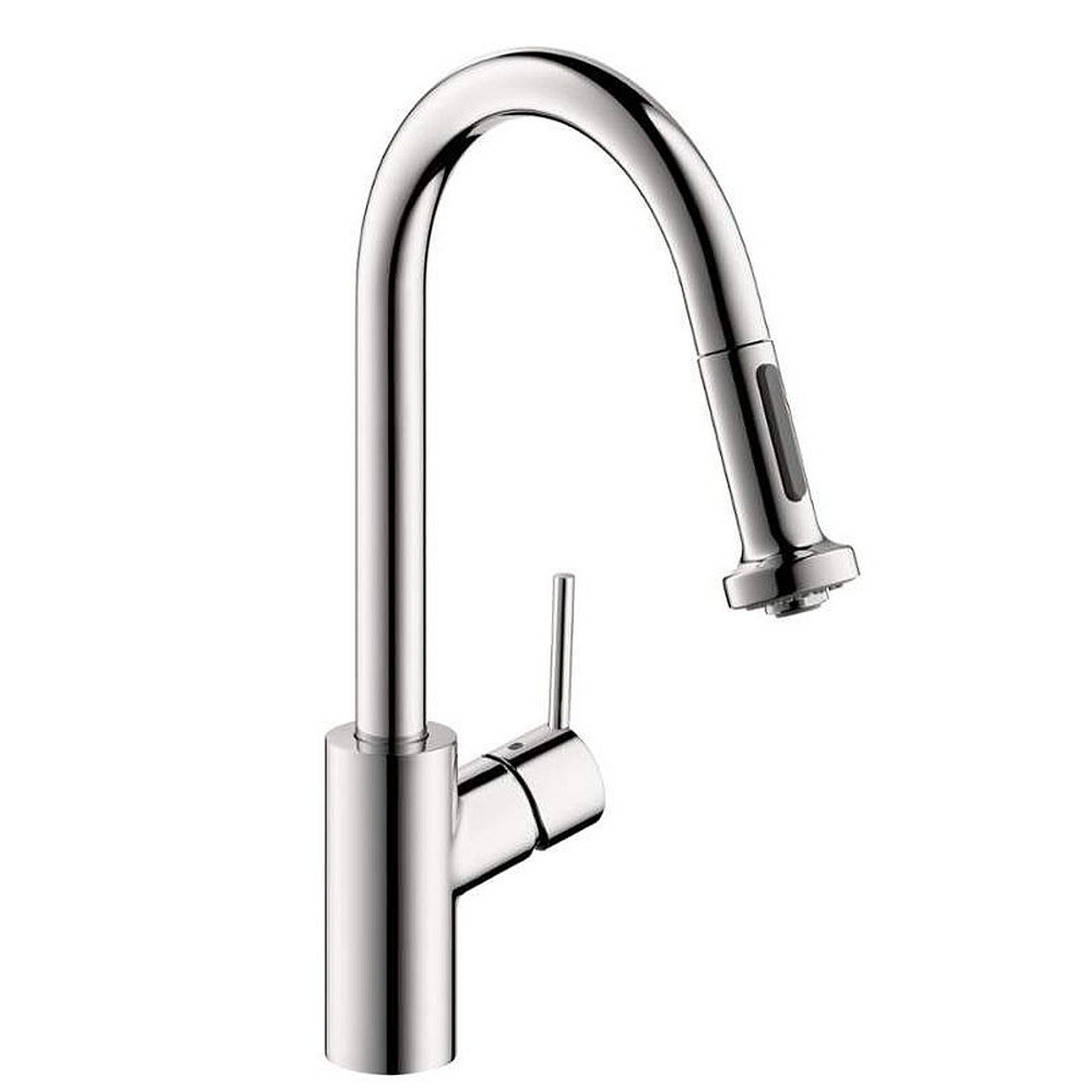Hansgrohe 14877001 Talis S Pull-Down Kitchen Faucet with High-Arc Spout, Magnetic Docking, Non-Locking Spray Diverter in Chrome Hansgrohe 14877001 Talis S Pull-Down Kitchen Faucet with High-Arc Spout, Magnetic Docking, Non-Locking Spray Diverter in Chrome