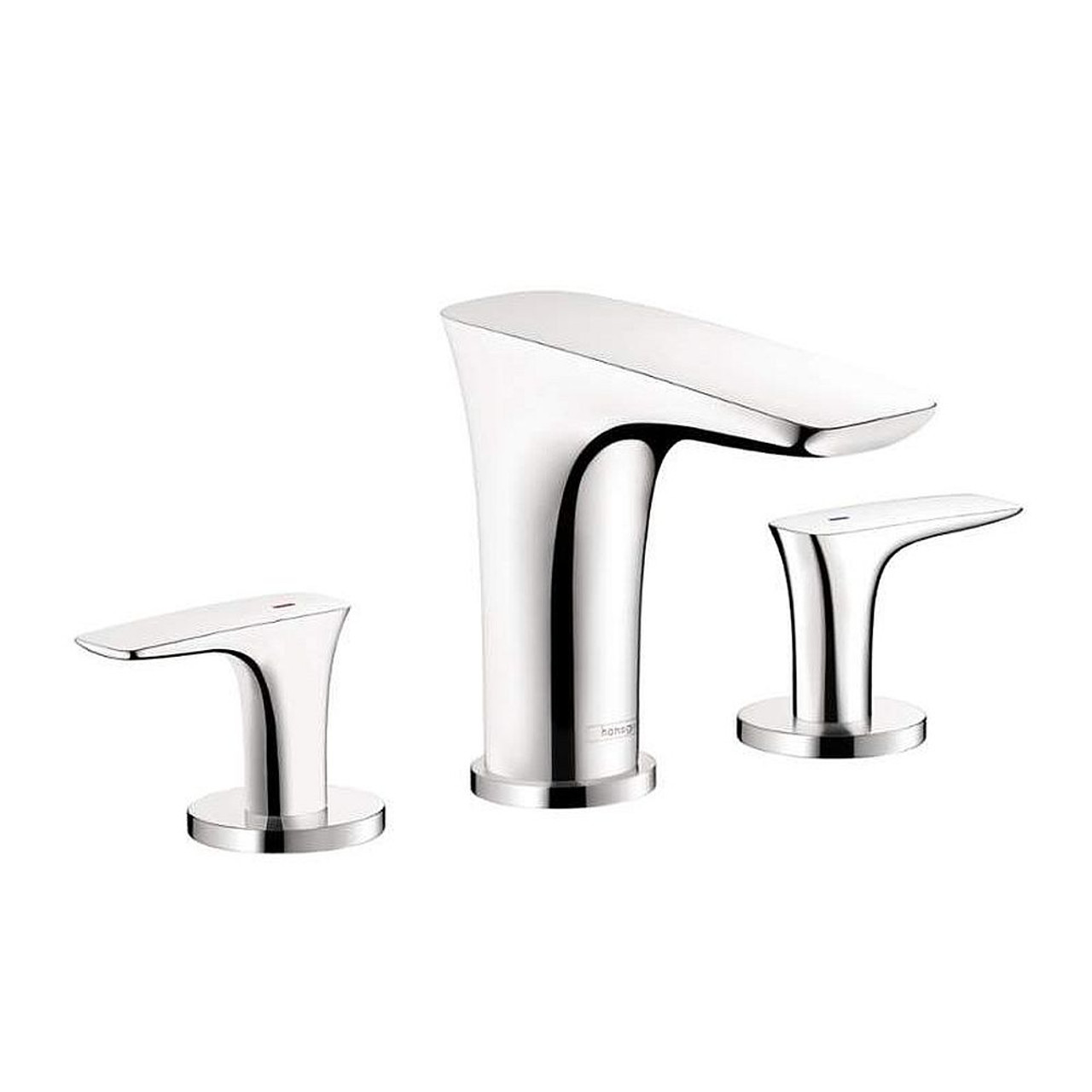 Hansgrohe 15073001 PuraVida Bathroom Faucet Widespread Faucet with Metal Lever Handles - Less Grid Drain Assembly in Chrome