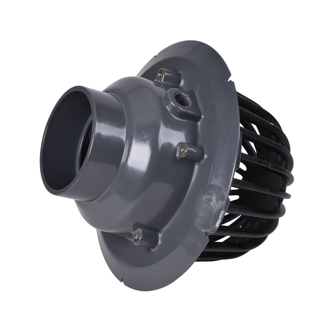 Roof Drain 4" PVC Body Spg End with CI Dome & Gravel Guard