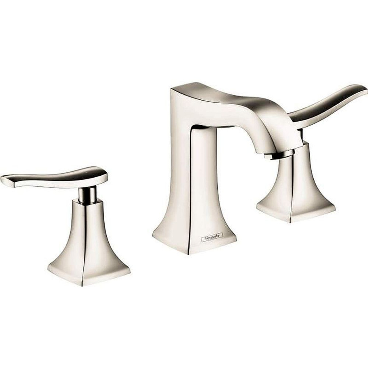 Hansgrohe Metris C 31073831 Bathroom Faucet Widespread Faucet with Lever Handles in Polished Nickel