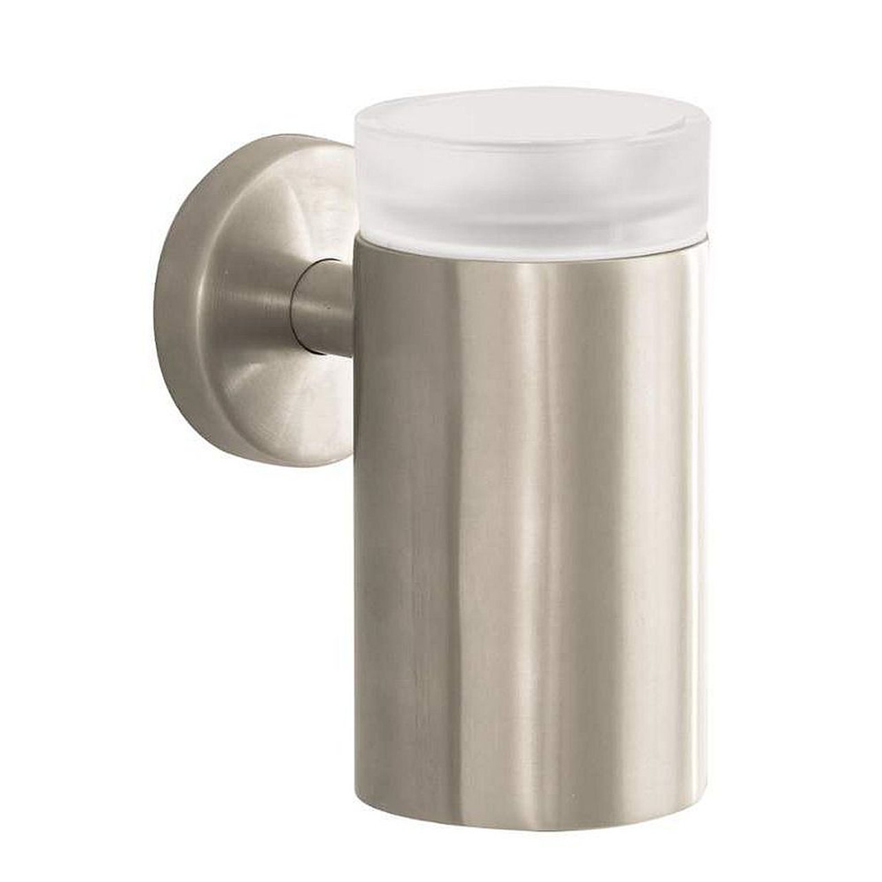 Hansgrohe 40518820 S/E Accessories Toothbrush Holder with Frosted Glass Tumbler in Brushed Nickel