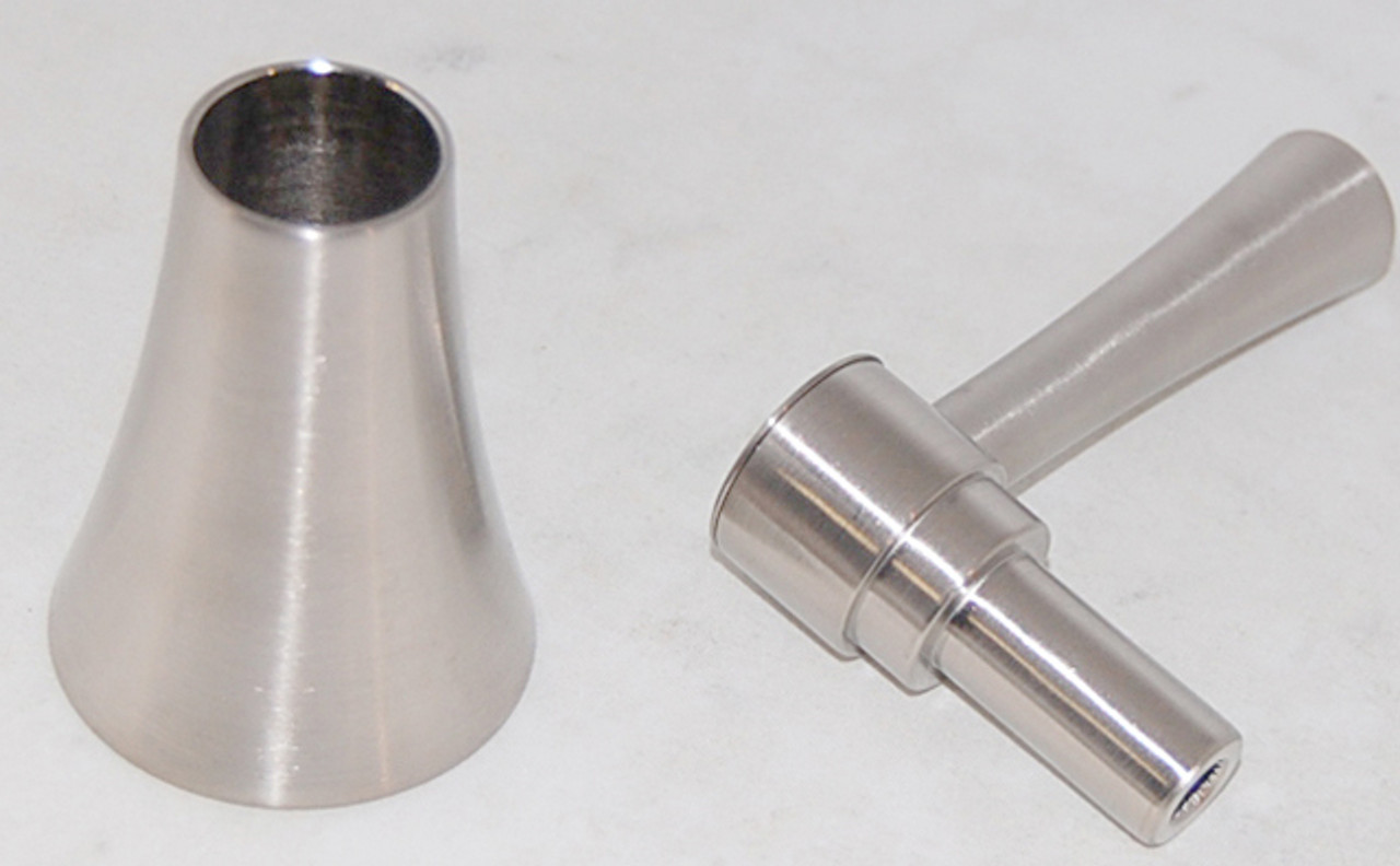 Lavatory Metal Handle Assembly in Brushed Nickel