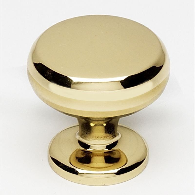 Knob Traditional 1-1/8-in in Polished Brass
