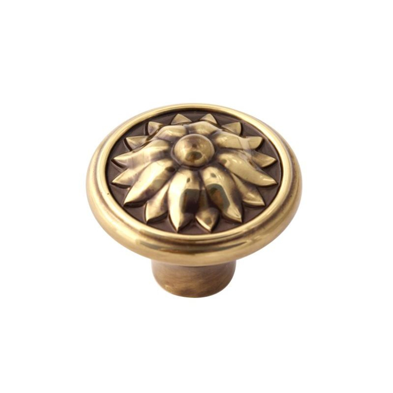 Alno Fiore A1471-PA Knob Traditional 1-1/4-in in Polished Antique