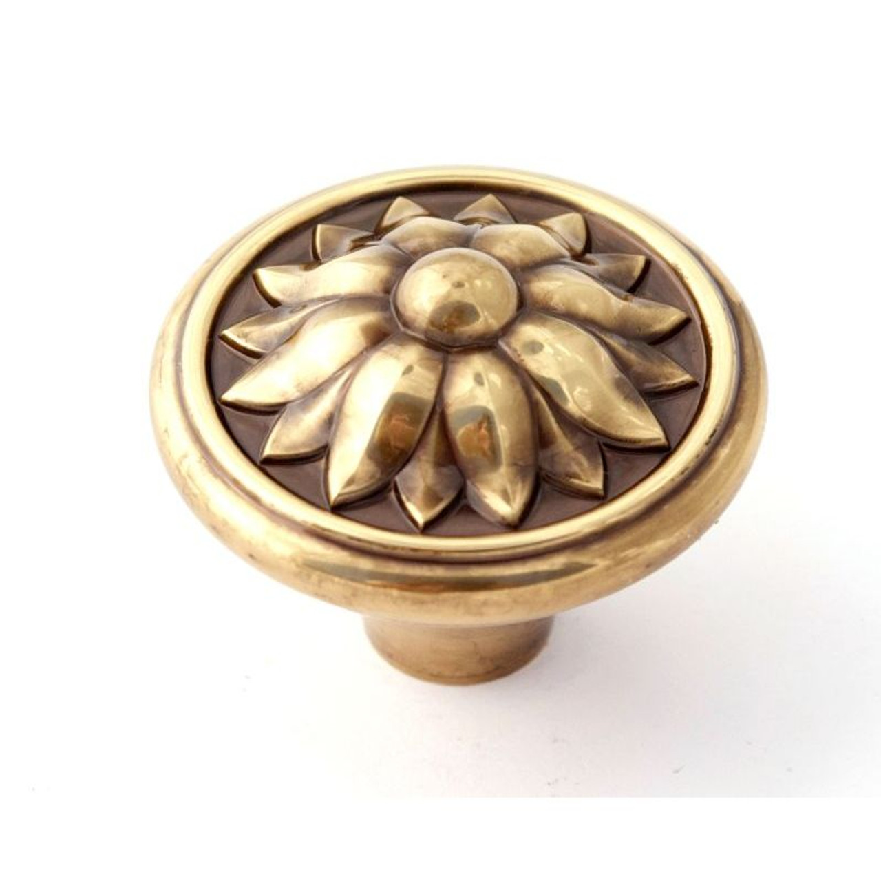 Alno Fiore A1472-PA Knob Traditional 1-1/2-in in Polished Antique