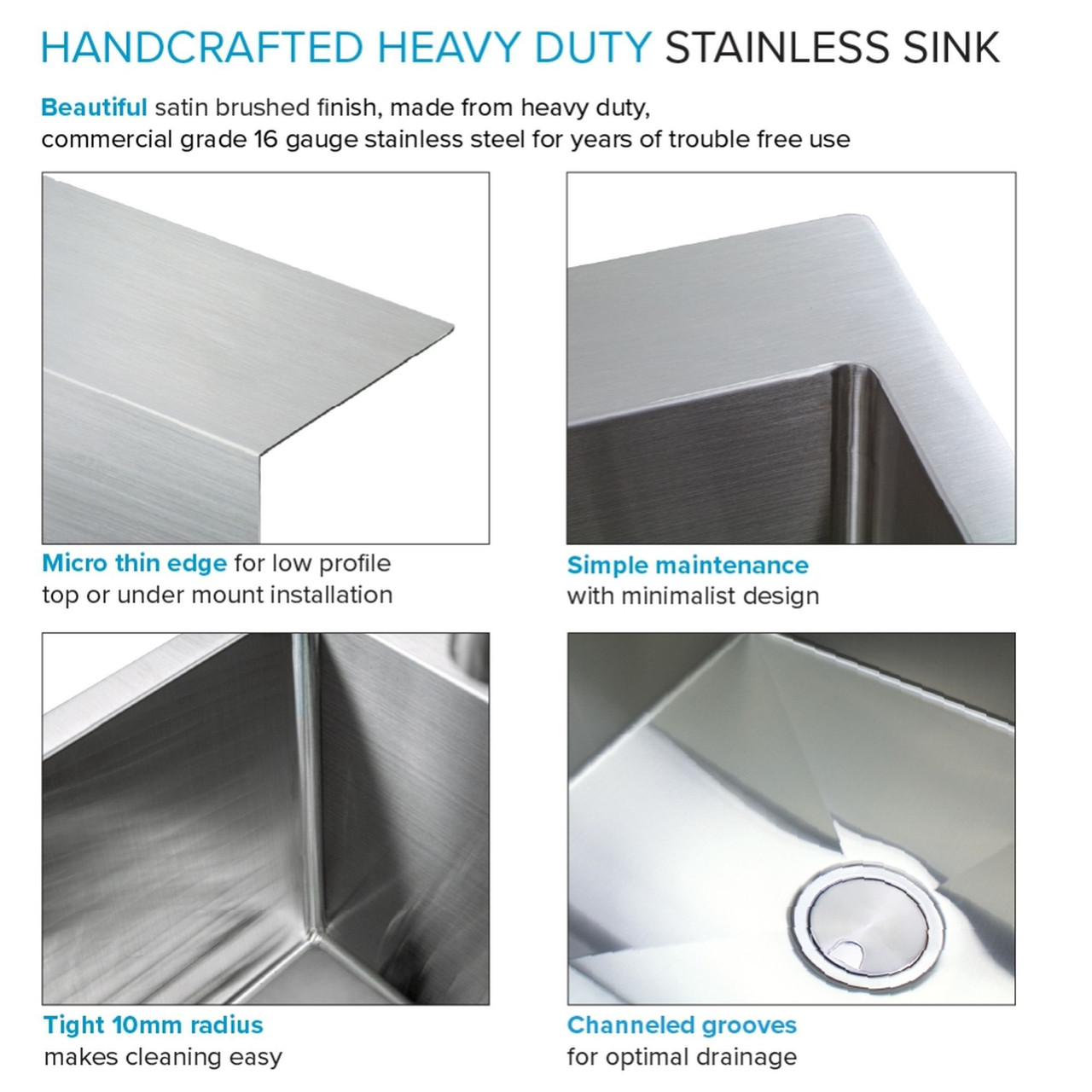 Transolid LSA1-252212-BS 25-in x 22-in x 12-in Stainless Steel Dual-Mount Laundry/Utility Sink Kit with Accessories