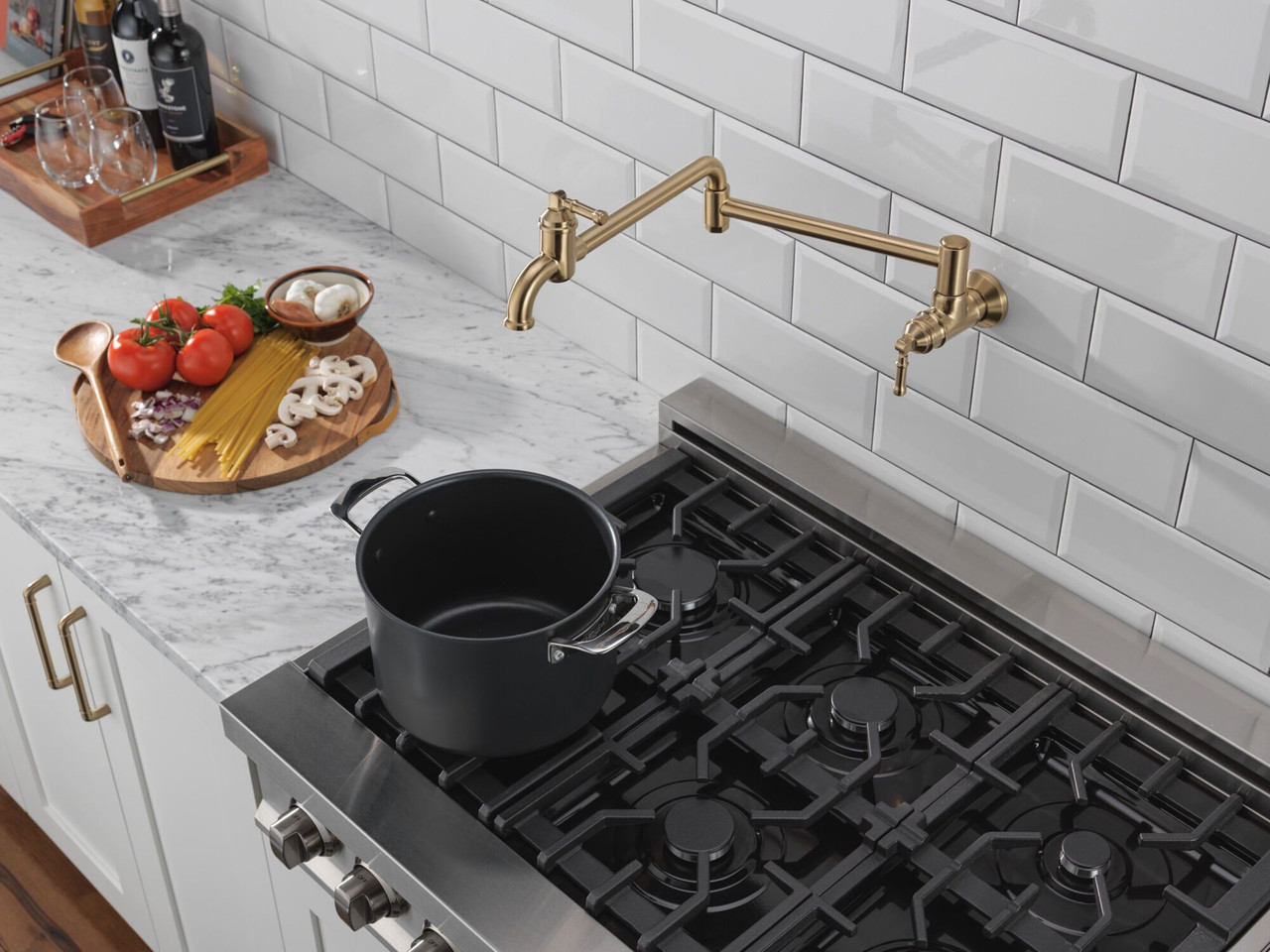 Delta 1190LFL-CZ Broderick Wall Mount Pot Filler, Champagne Bronze