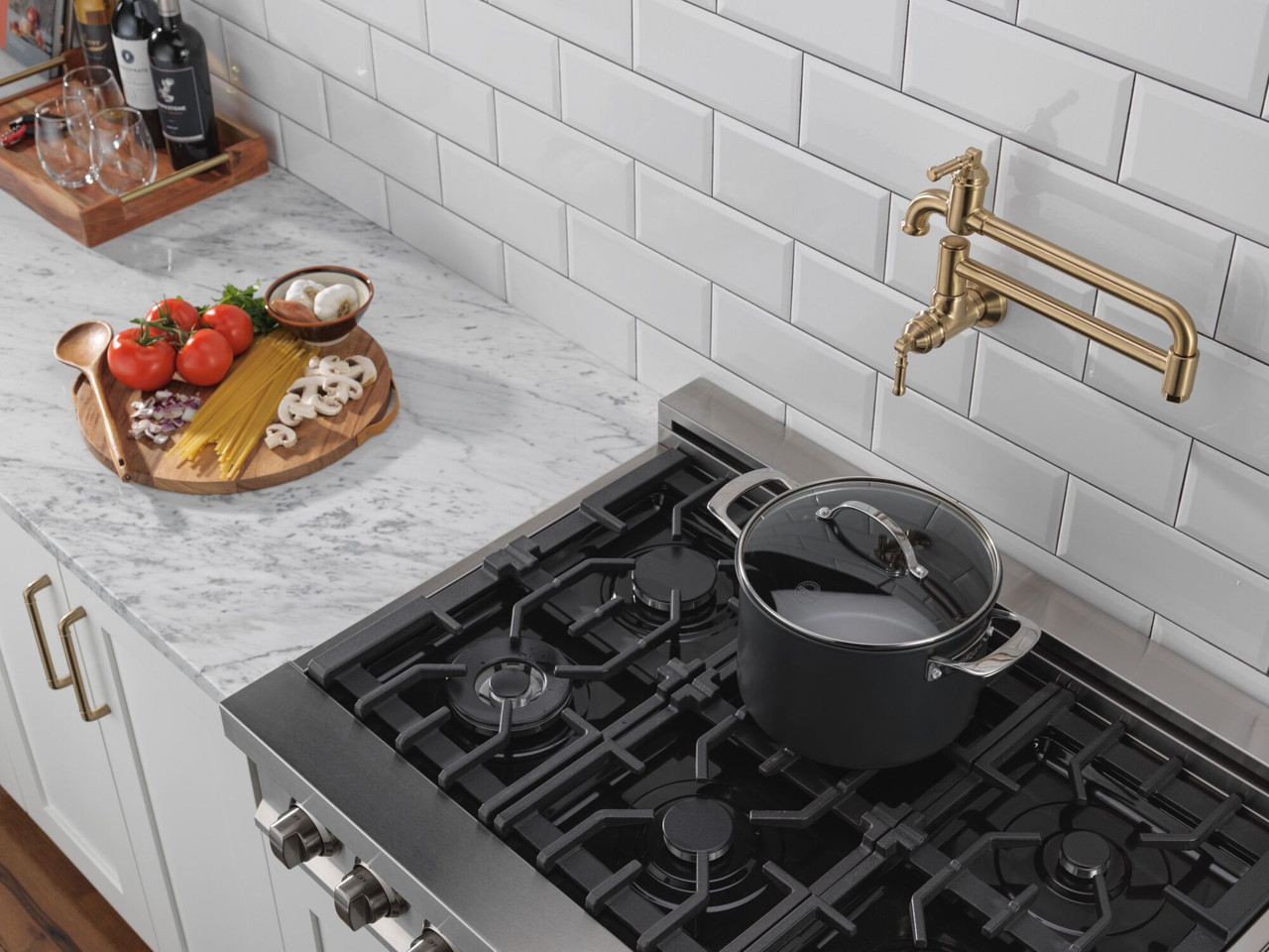 Delta 1190LFL-CZ Broderick Wall Mount Pot Filler, Champagne Bronze