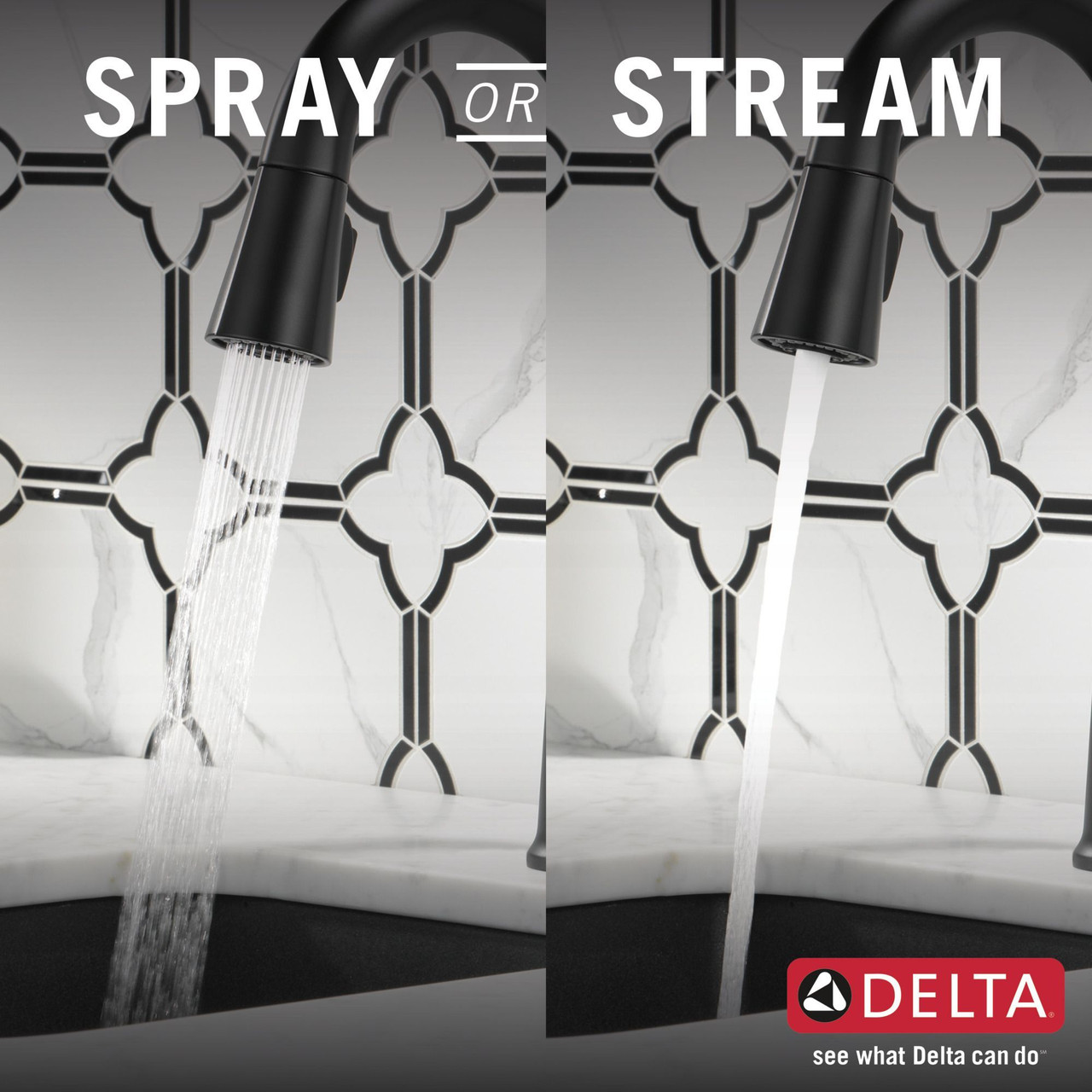 Delta 9982-BL-DST Emmeline Single Handle Pull Down Bar or Prep Faucet, Matte Black