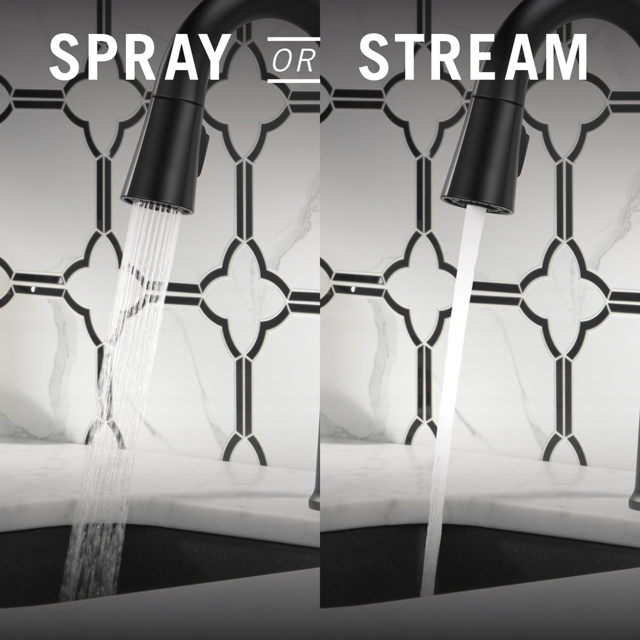 Delta 9982-BL-DST Emmeline Single Handle Pull Down Bar or Prep Faucet, Matte Black