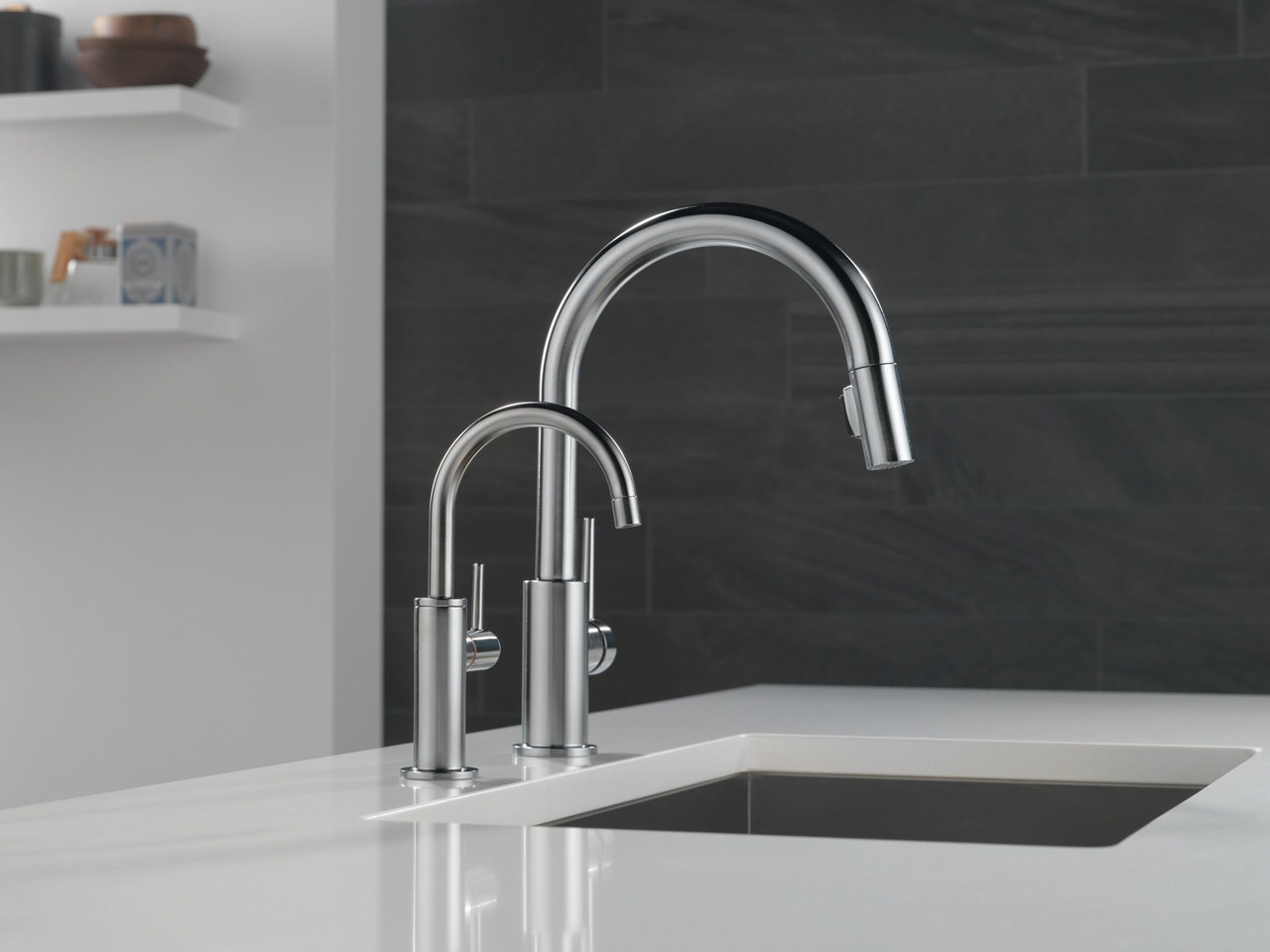 Delta 1930LF-H-AR Other Contemporary Round Instant Hot Water Dispenser, Arctic Stainless