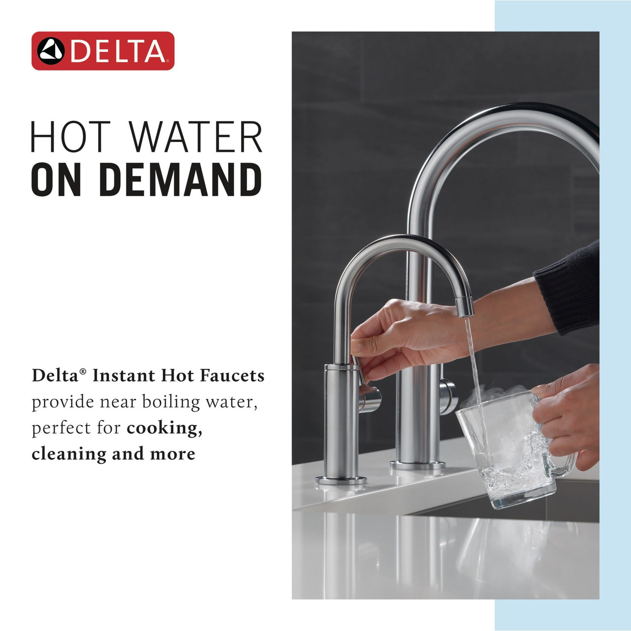 Delta 1930LF-H-AR Other Contemporary Round Instant Hot Water Dispenser, Arctic Stainless