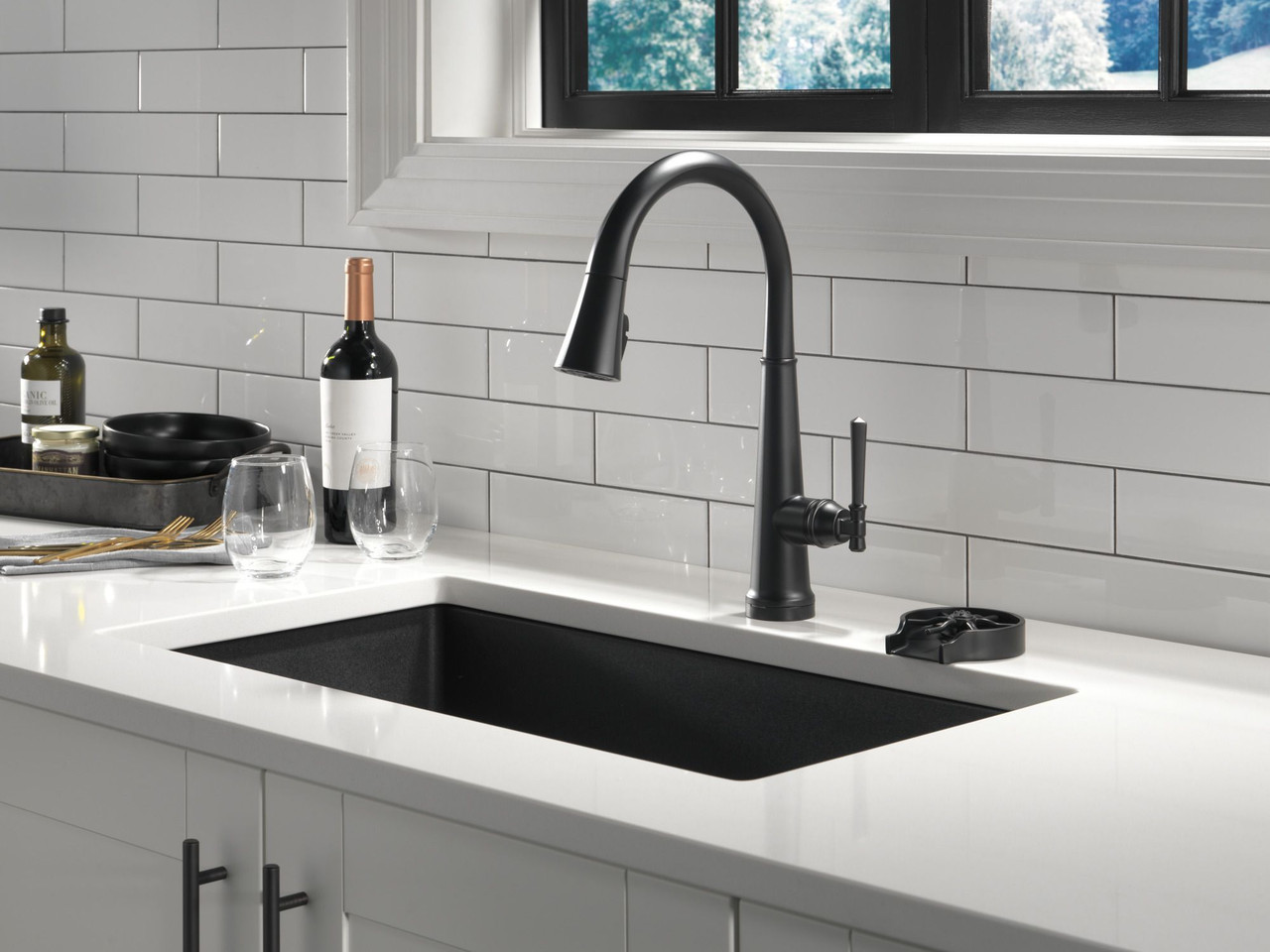 GR250-BL Other Metal Glass Rinser, Matte Black