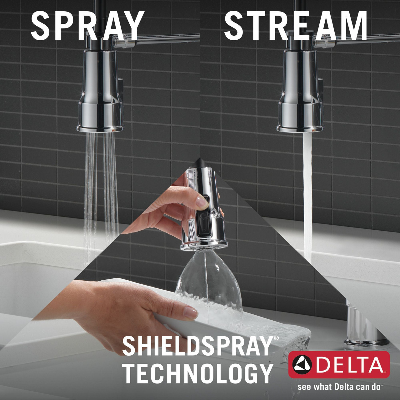 Delta 18804Z-DST Theodora Single Handle Pull Down Spring Kitchen Faucet, Chrome