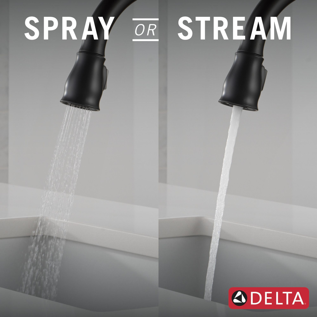 978-BL-DST Leland Single Handle Pull Down Kitchen Faucet, Matte Black