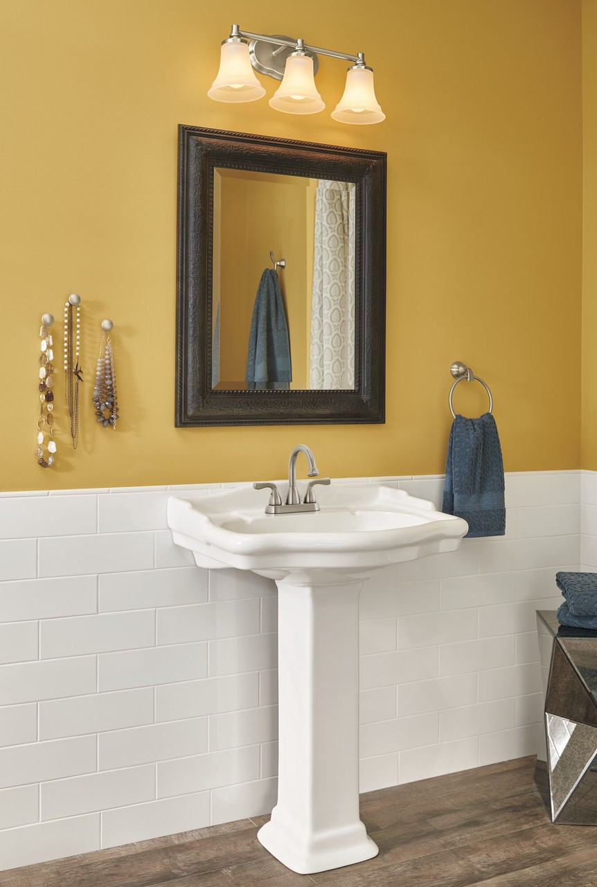 Delta 25911LF-SS Foundations Two Handle Centerset Bathroom Faucet Stackout, Stainless