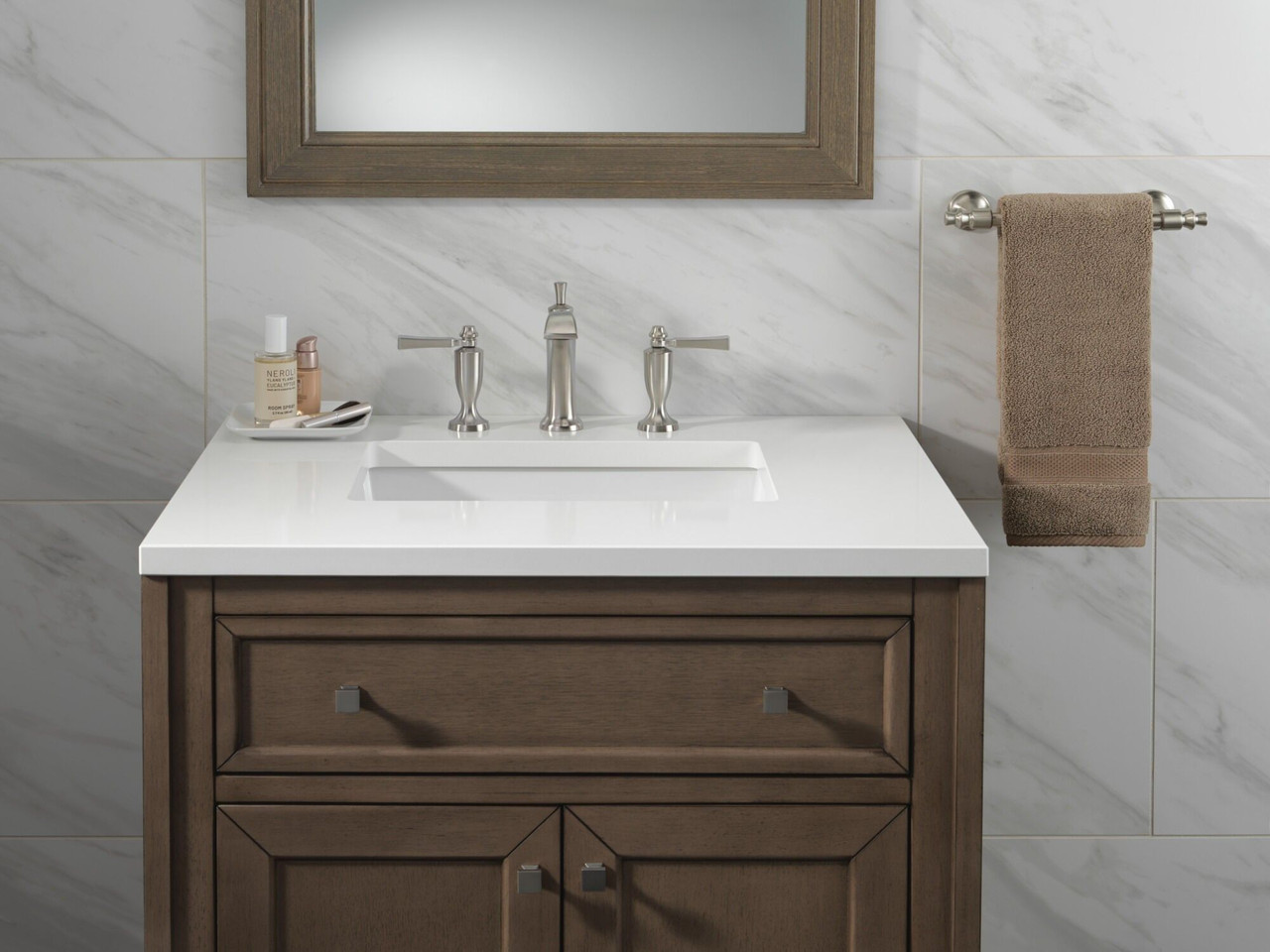 Delta 3556-SSMPU-DST Dorval Two Handle Widespread Bathroom Faucet, Stainless