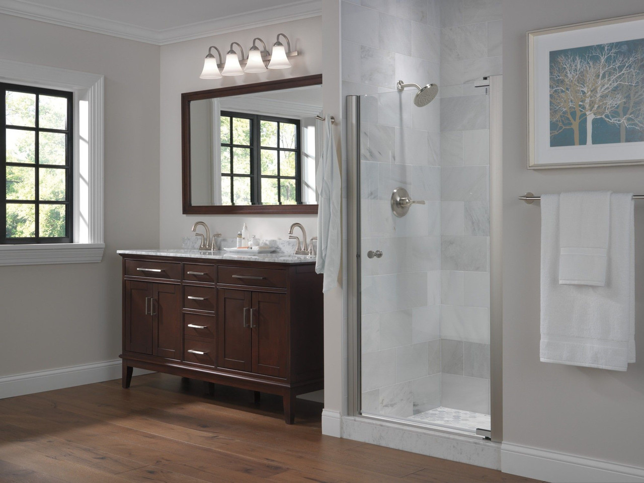 2533LF-SSTP Kayra Two Handle Tract Pack Centerset Bathroom Faucet, Stainless