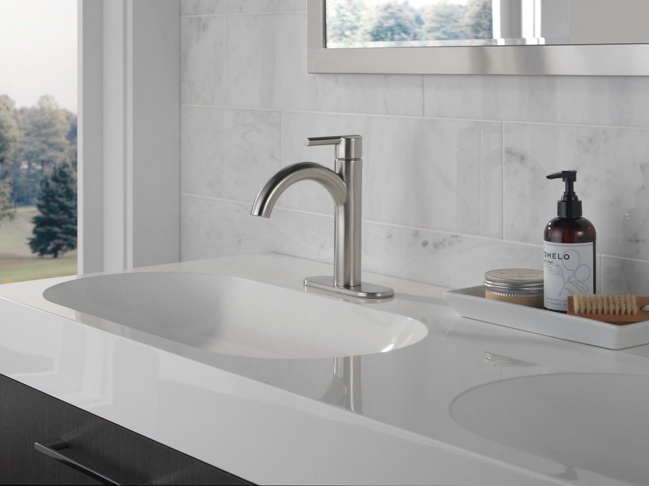 Delta 15749LF-SS Nicoli Single Handle Bathroom Faucet, Stainless